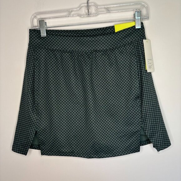 All In Motion Pants - ALL IN MOTION NEW Skort Womens Small Green Black Houndstooth Stretch High-Rise